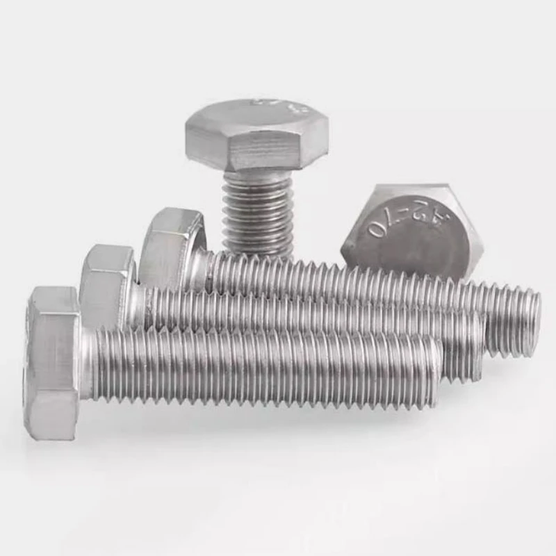 UNC/UNF 10 # -32 1/4-28 5/16-24 3/8-24 إلى 1/2-20 مسامير برأس مسدس 304 مسامير خارجية من الفولاذ المقاوم للصدأ مسامير أسنان دقيقة #2