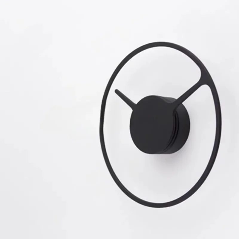 Nordic, time aperture round, wall clock metal, clock black and white minimalist design