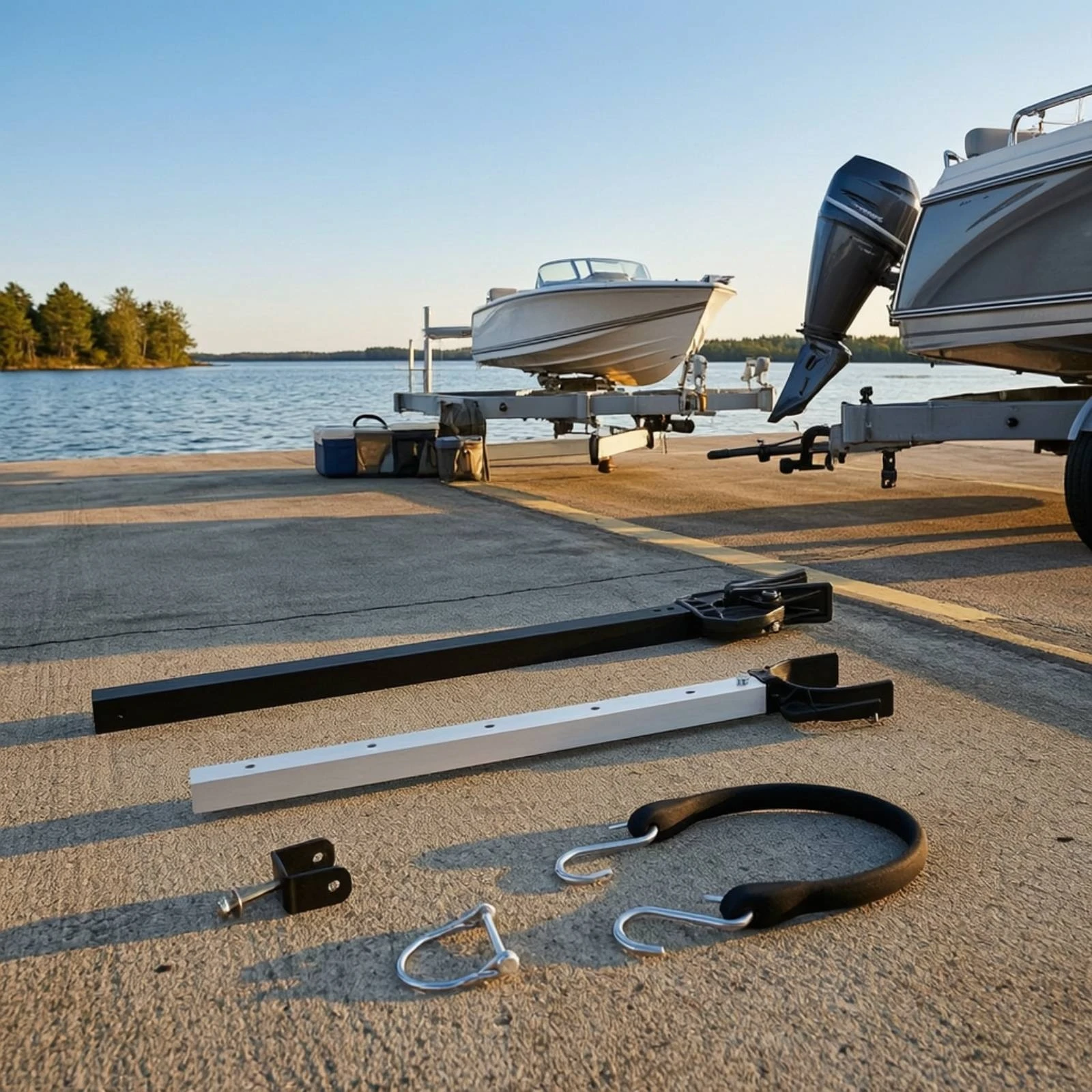 Boat Transom Support Brace Adjustable Boat Transom Saver Telescoping for Boaters, Highway Travel