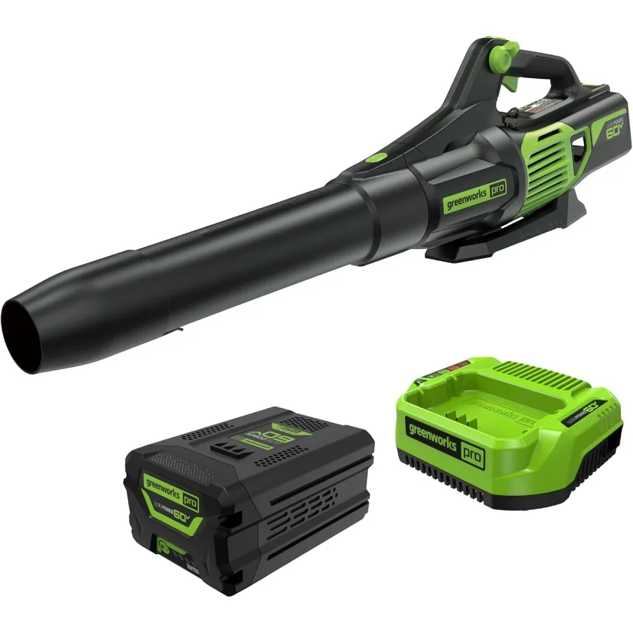 60V 610 CFM 130 MPH Cordless Leaf Blower High Power Lightweight Quiet Operation for Wet Leaves Driveways and Dense Gravel Inclu