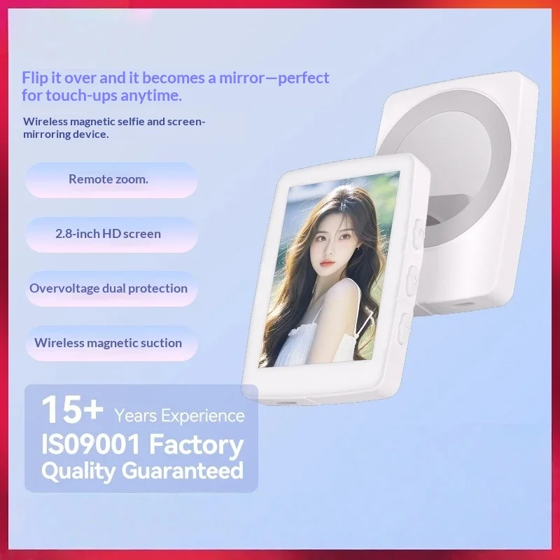Anywi Wireless Bluetooth Magnetic Screen Mirroring Device 2 8 Inch Hd Long Battery Life Vlog Selfie Remote Shooting For