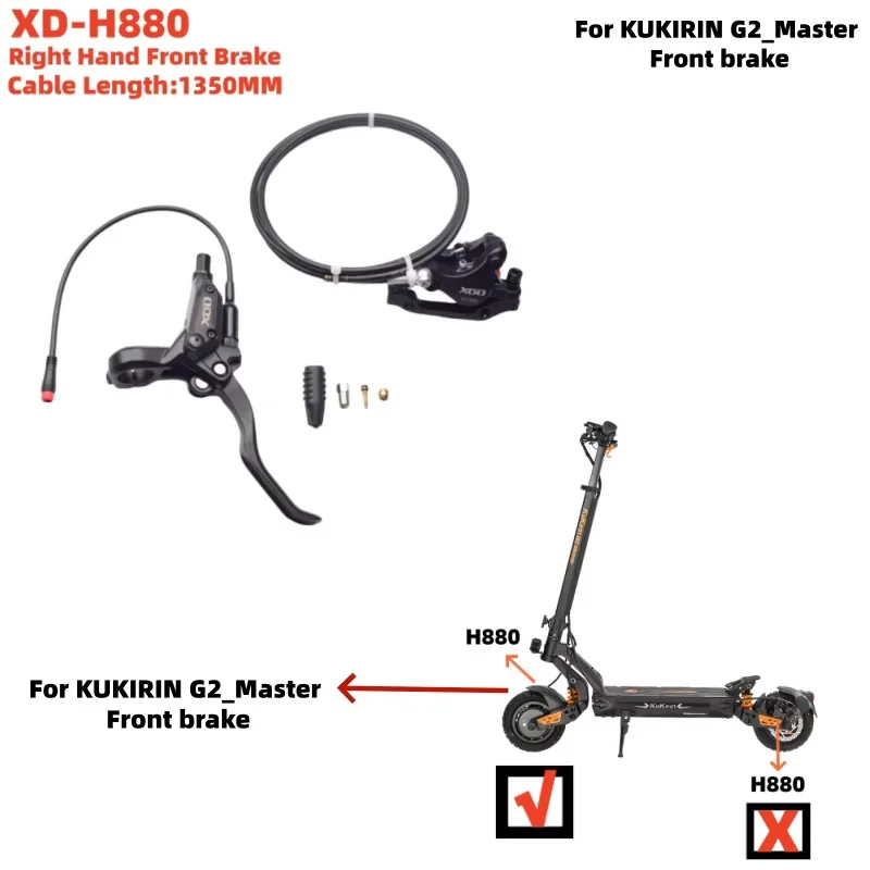 KUKIRIN E-Bike Scooter Bremse 2-PIN-Stecker für KUKIRIN G2, G2 MAX, G2 Master, G3 PRO, G4 Scooter Umbau Vorderbremse oder Hinterbremse – Detail 5