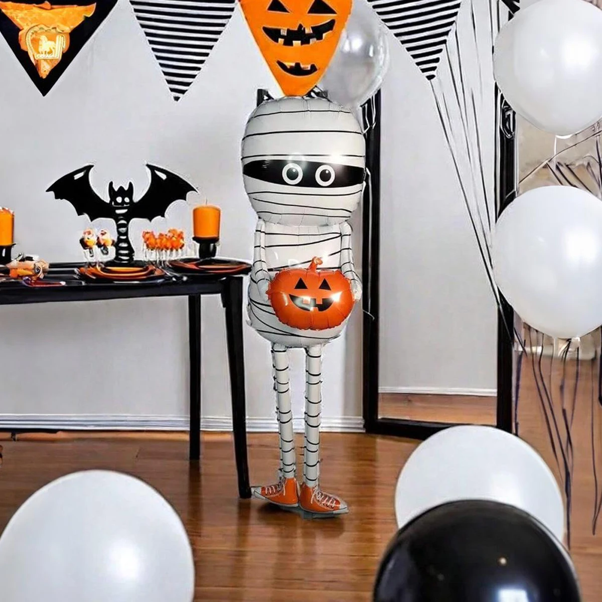Halloween Kürbis Mumie Aluminiumfolie Ballonförmiger Ballon Halloween Party Dekoration Trick Party Atmosphäre Dekoration – Detail 7