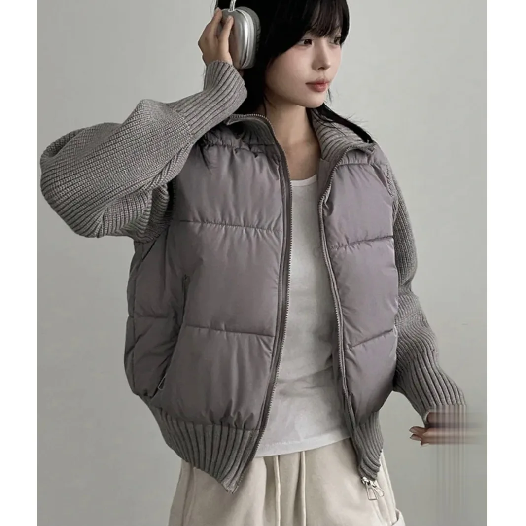 السيدات شيك الشتاء الصوف مزيج أسفل Jaet ort معطف مبطن أبيض دافئ الكورية Sle تخفيف طويل Sve الملابس القطنية #2