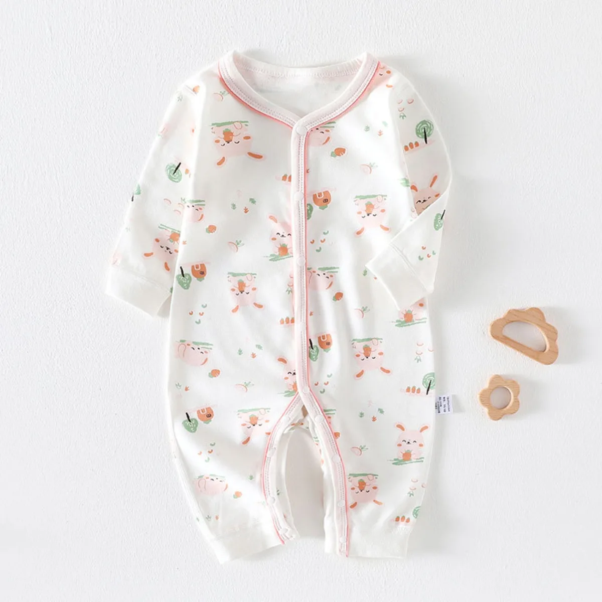 Hot Sale Newborn Boy Girl Spring Autumn Romper Infant Pure Cotton Boneless Daily Jumpsuit 0-18 Months Kid Casual Outdoor Onesie
