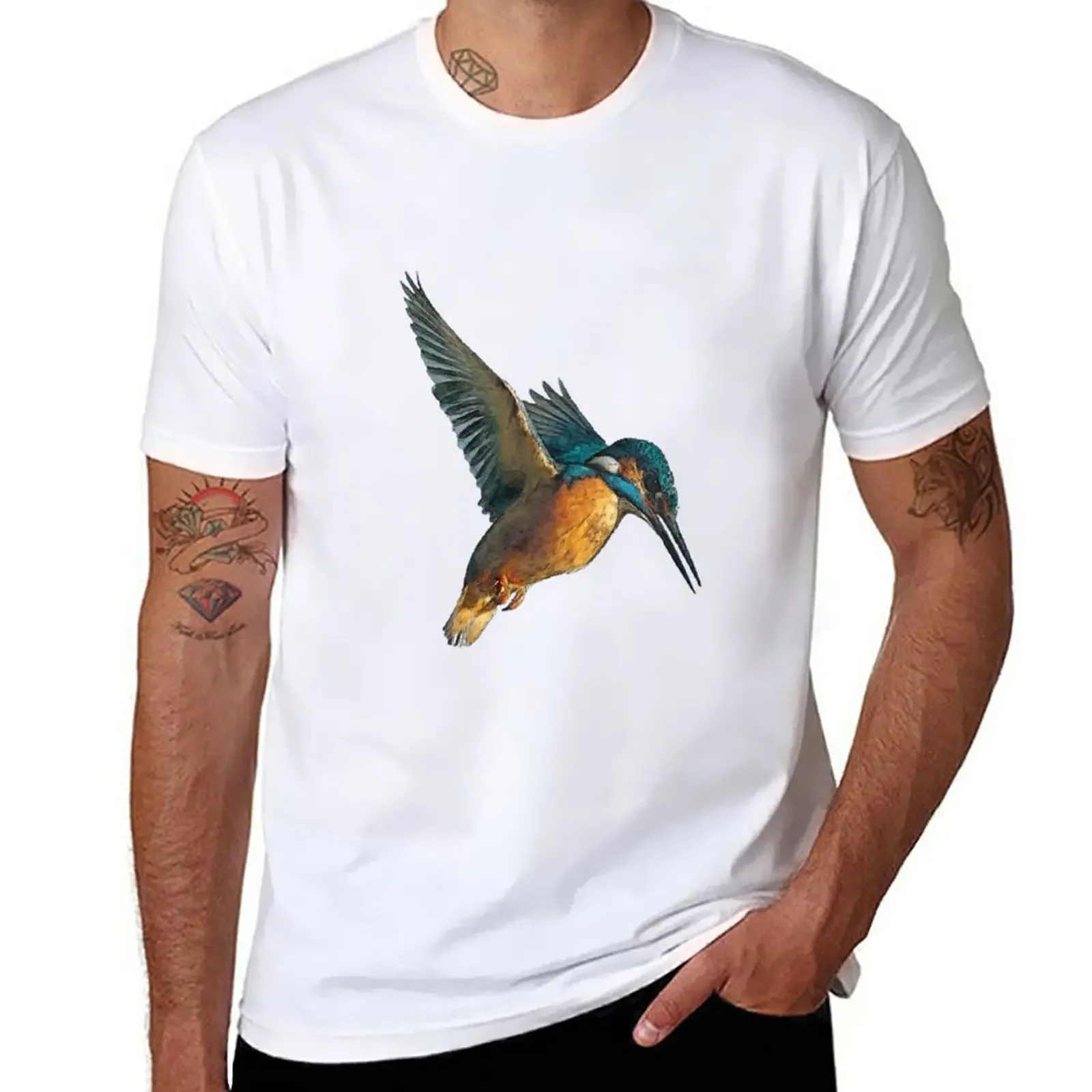 New Kingfisher T-Shirt shirts graphic tees Blouse boys white t shirts Short sleeve tee mens graphic t-shirts