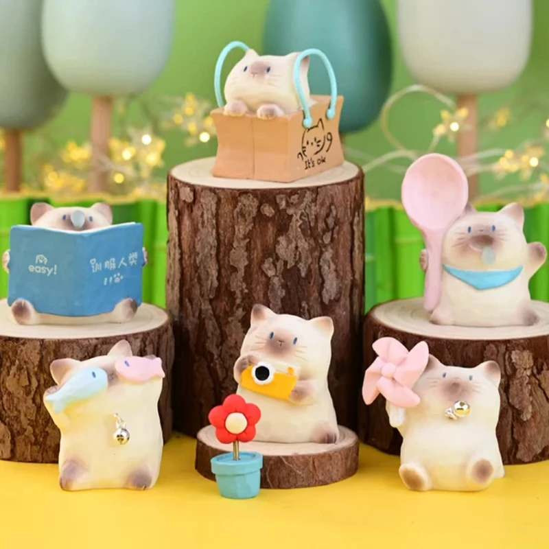 

Genuine Cat Pal Daily Life Series Blind Box Figure Cute Kawaii Cat Creative Desktop Ornament Collectible Model Toy Gift For Fans
