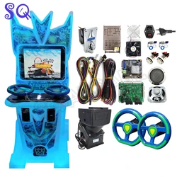 Arcade Joystick Two-person Speed Racing Kit Simulator Kit Video Arcade Machine Driving Game With Mainboard Control Board Wire