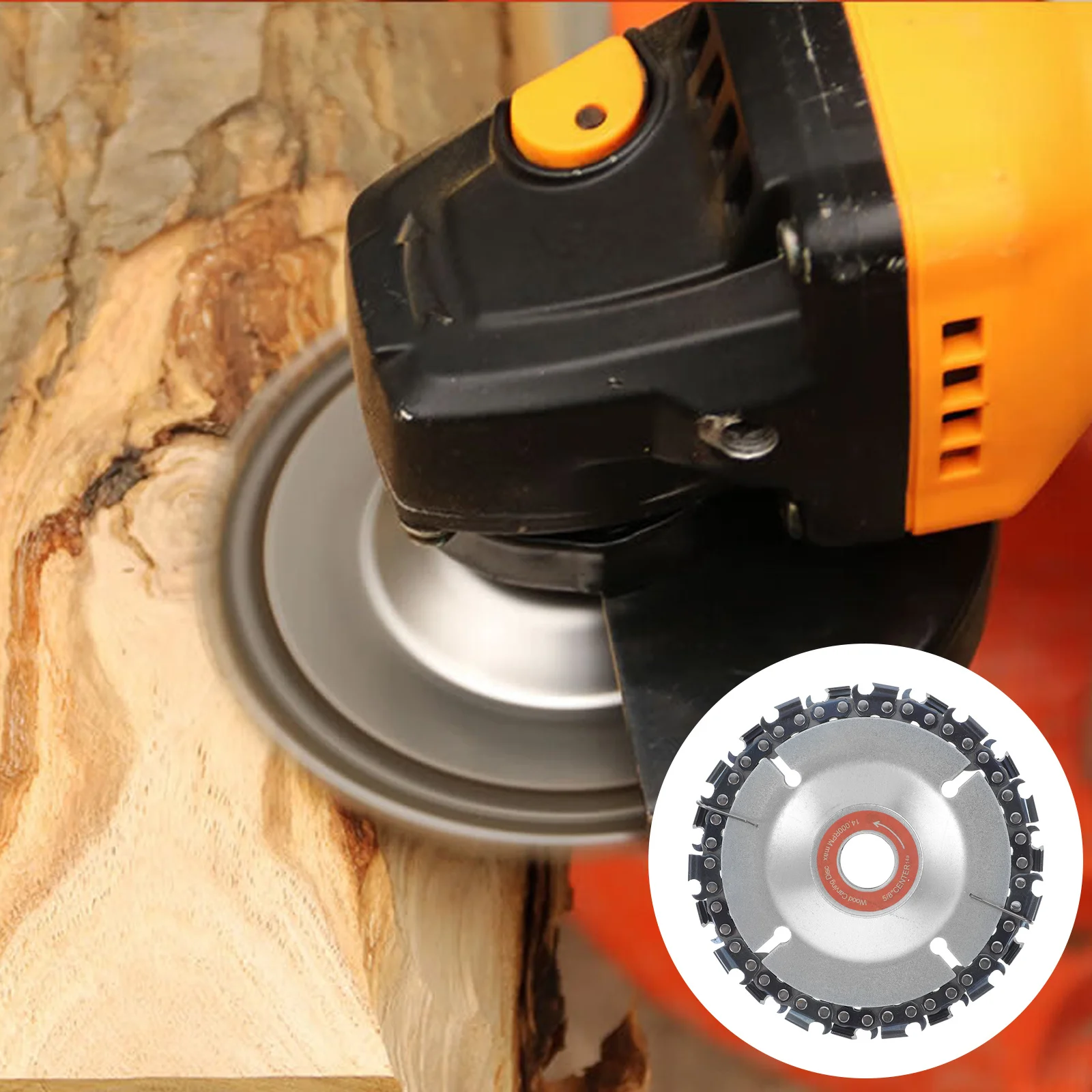 

4 Inch Angle Grinder Disc Chain 22 Tooth Design Smooth Surface Cutting Engraving Wood Plastic Ice Hard Rubber Disc