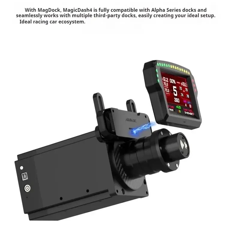 Simagic MagicDash 4 Racing Simulator 4 Inch Magnetic Touchscreen Game Dashboard MagDock Magnetic Bracket Base For Alpha Base