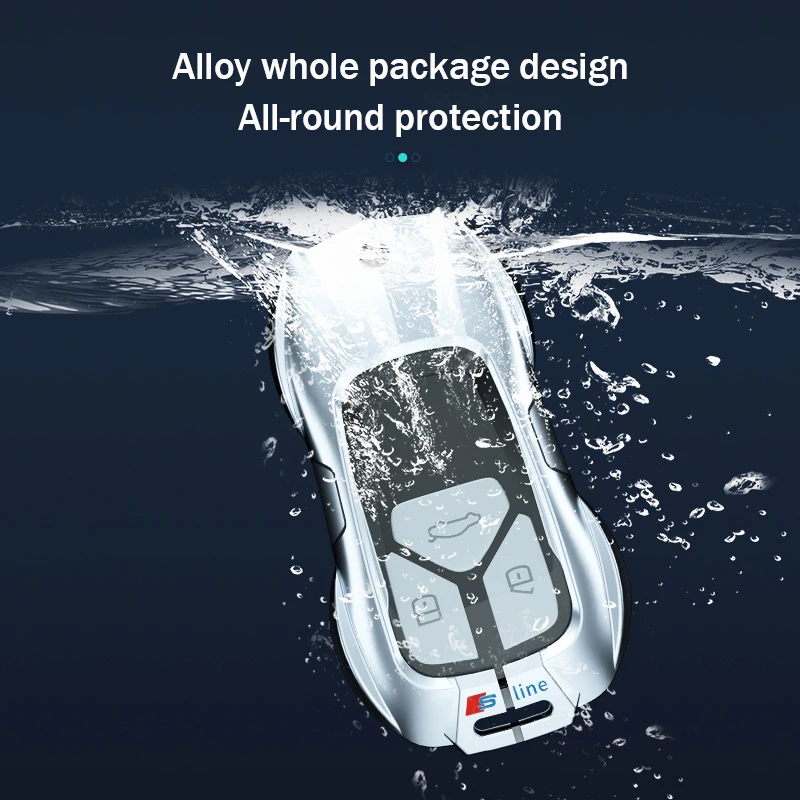 Boutique Fashion Car Key Case Cover Zinc Alloy Car Key Shell Keychain for AUDI A3 A4 A5 A6 A7 A8 S4 S5 Q2 Q2 Q5 TT TTS RS 4M 8W