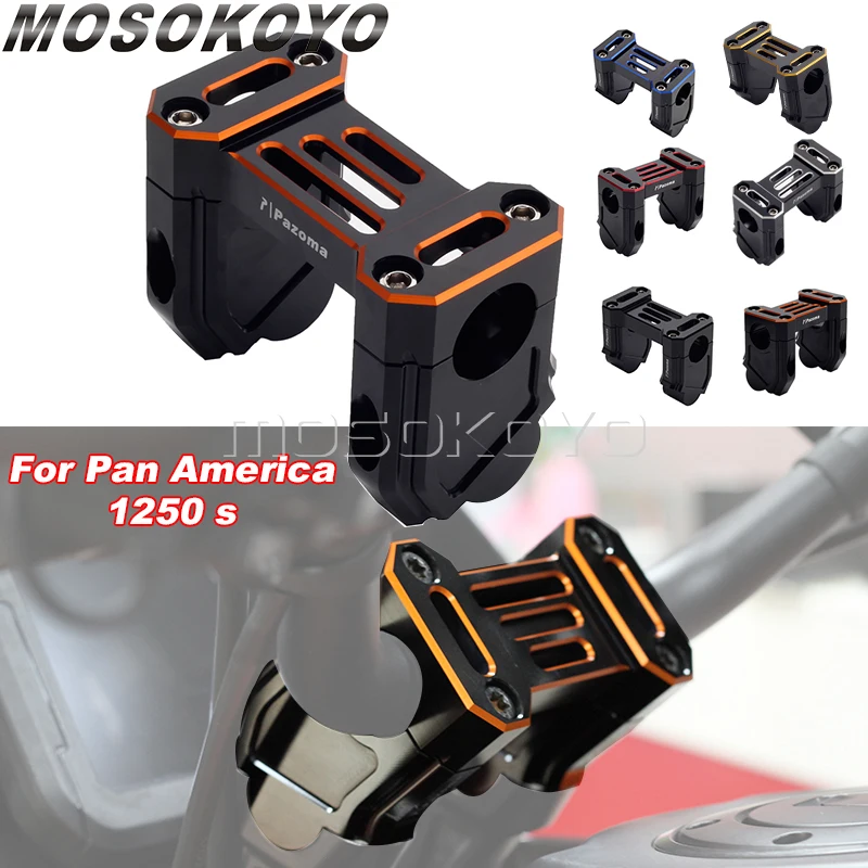 Handle Bar Handlebar Riser Top Clamp Cover 2'' Raised Extend Handlebar Mount Riser for Pan America 1250 S Motorcycle Accessories