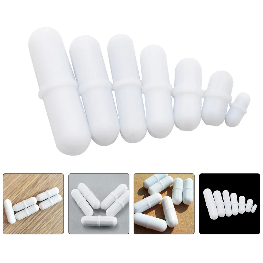 7 Pcs Stirring Bar Laboratory Stirrer Bars Magnetic Practical Mixer Rod Accessories White Blenders