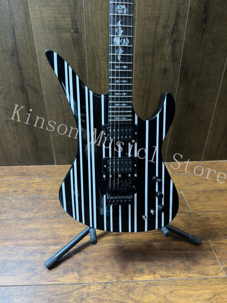 

Synyster Gates electric guitar black and white striped Tremolo Electric Guitar In stock