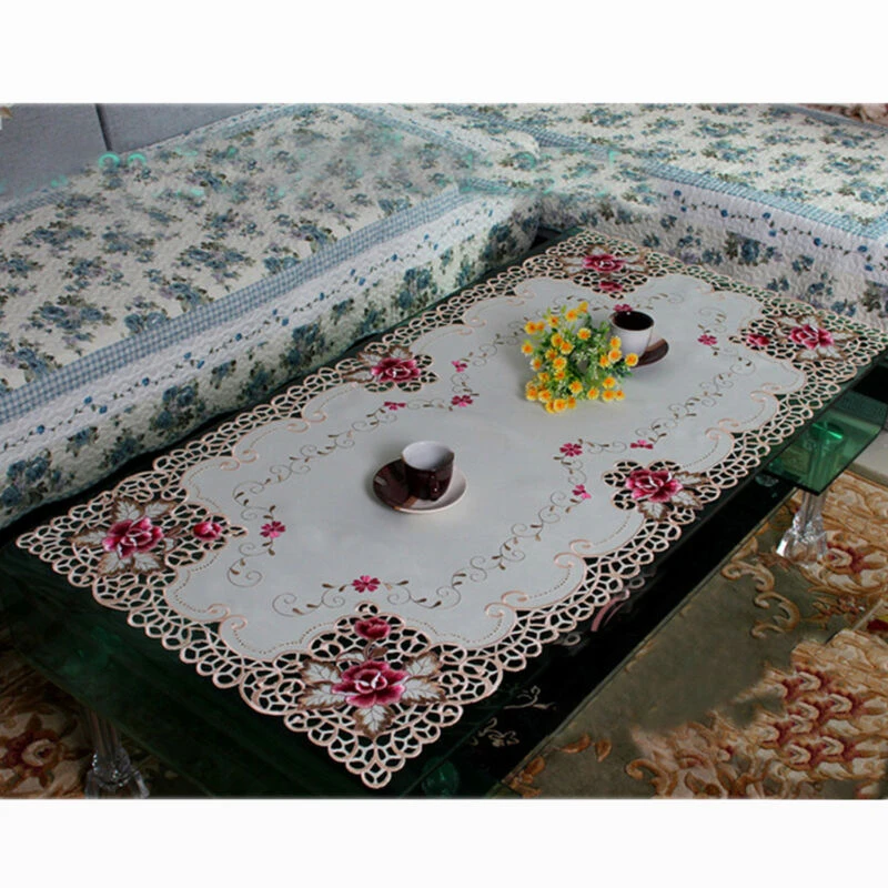 

Rural Vintage Tablecloth Embroidery Cover Home Party Decor Display Table Holiday Festive Party Supplies Restaurant Table Cloth