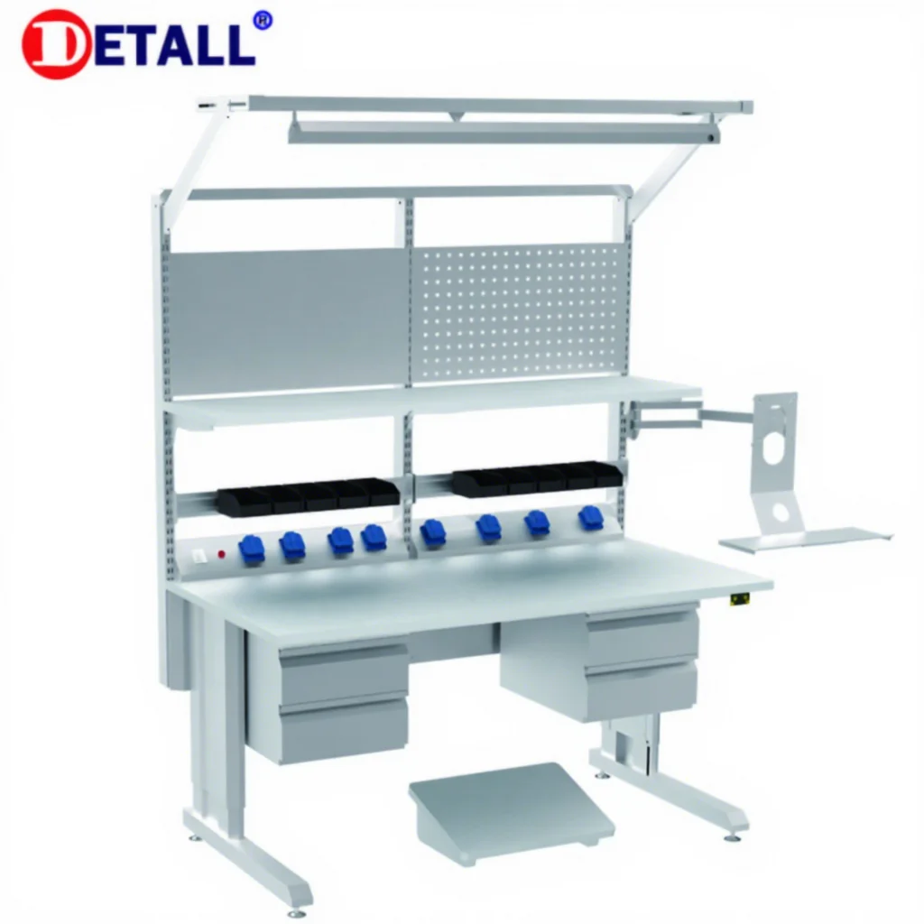 

ESD Electronic Work Table for Mobile Phone Producing Laboratory New Warehouse Use Professional Industrial Repair Worktable