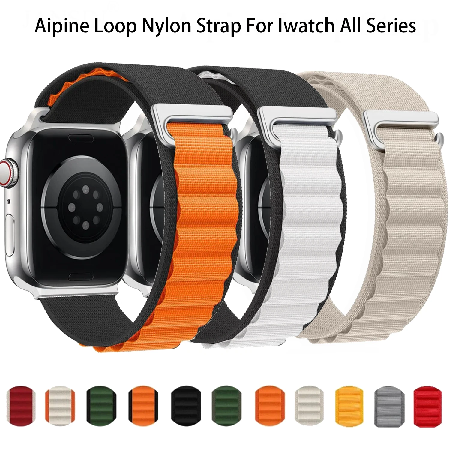 Alpine Loop Strap für Apple Watch Band 11 10 46 mm 42 mm 40 mm 45 mm 41 mm 44 mm Nylonarmband für iWatch 10 9 8 SE3 Ultra 2 3 49 mm