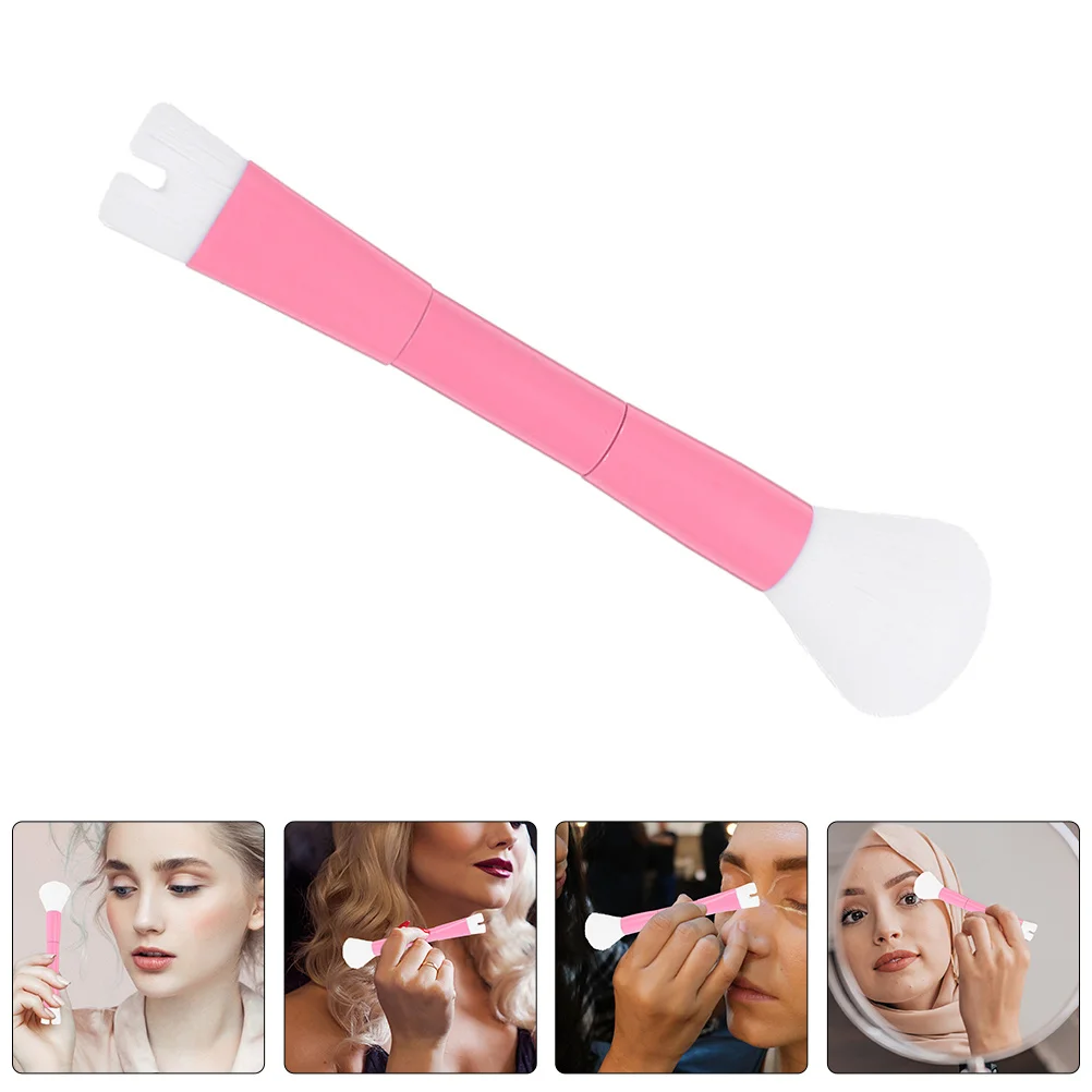 2pcs Dual-End Nose Shadow Loose Powder Makeup Tool For Women Blending Contour Brush Foundation Concealer Brush Set