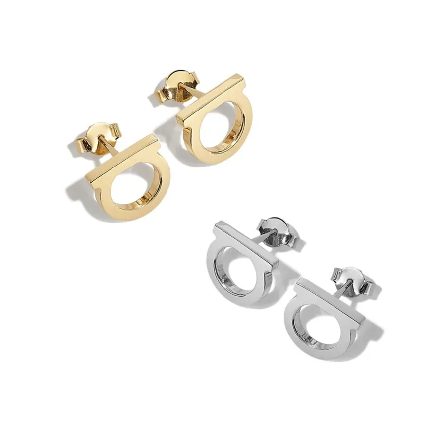 2pc/Stainless steel English letter D earrings for women/men, light luxury and high-end jewelry