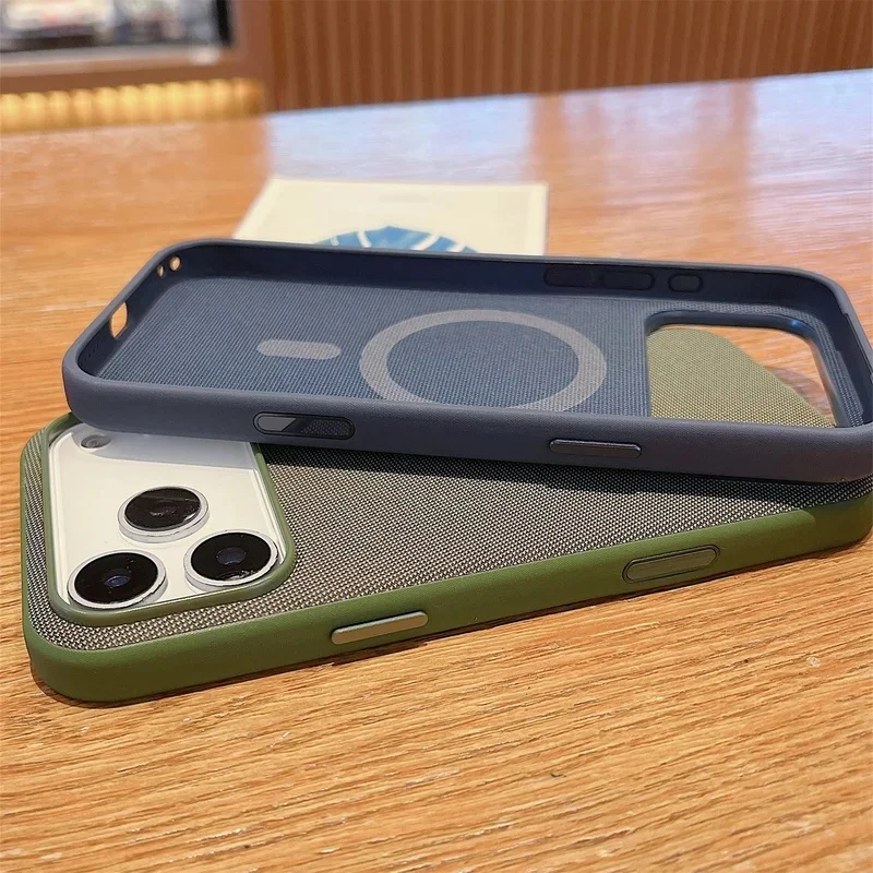 Original Technology Woven For Magsafe Magnetic Phone Case For IPhone 18 Promax 17 16 15 14 13 Pro Max Animation Shockproof Cover view 4