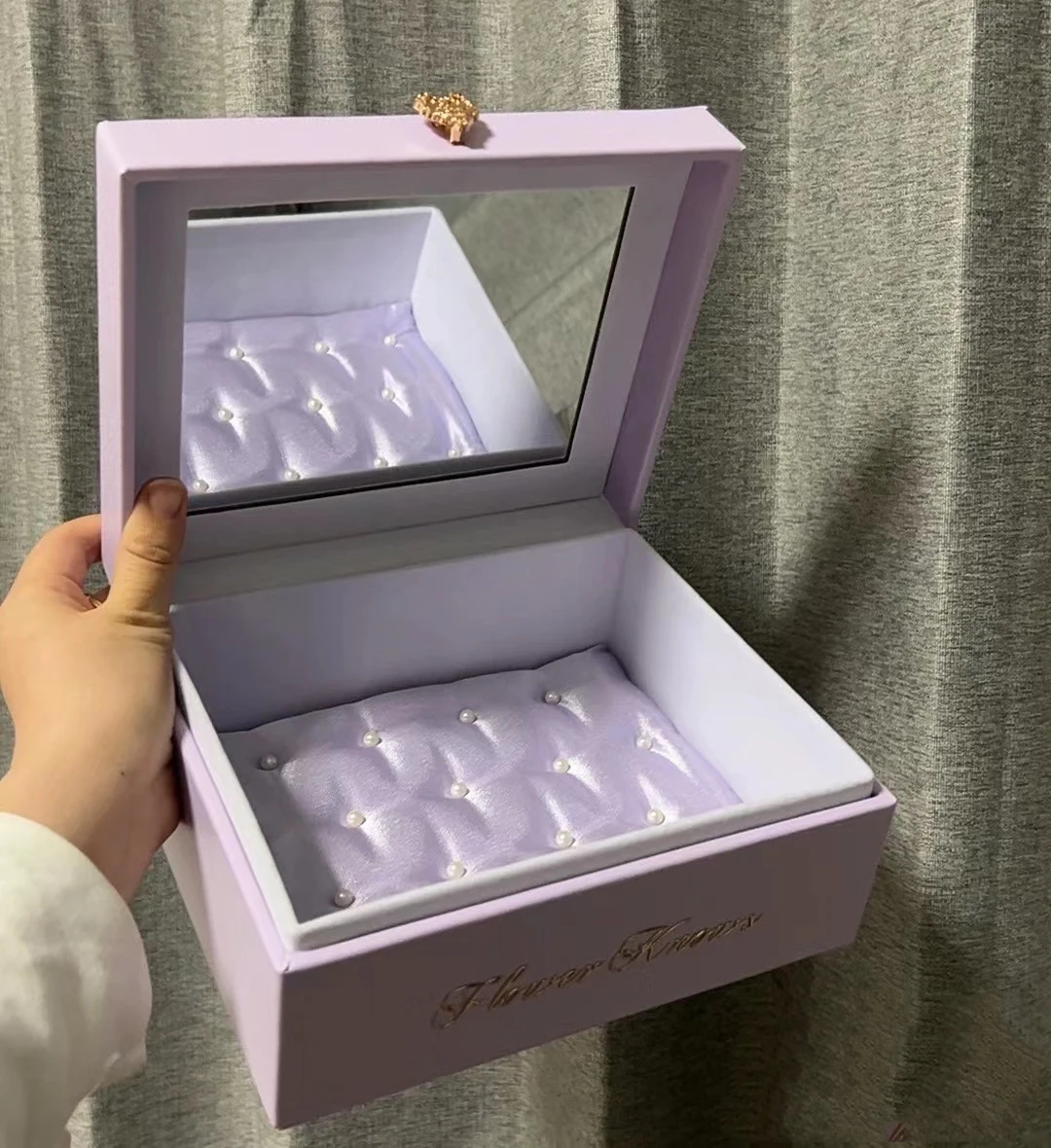 Flower knows Strawberry Rococo Purple Jewelry Box Limited Edition Peripheral Storage Box High Beauty Light Luxury Exquisite Gift