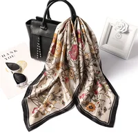 Luxury New Printed Scarves Women's Silk Scarf Spring and Summer Floral Decorations Small Neckties Hairbands Bags Wholesale 2