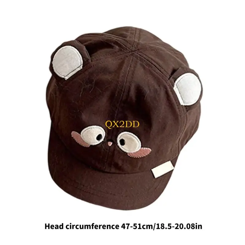 QX2D漫画動物幼児帽子太陽保護デザイン野球帽子機械洗える綿調整可能幼児帽子