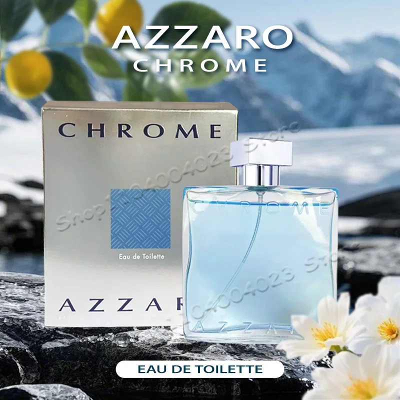Azzaro Chrome Eau de Toilette 100ML Fragranza di agrumi fresco da uomo con legno di sandalo di bergamotto, perfetta per l'uso quotidiano e primavera/estate