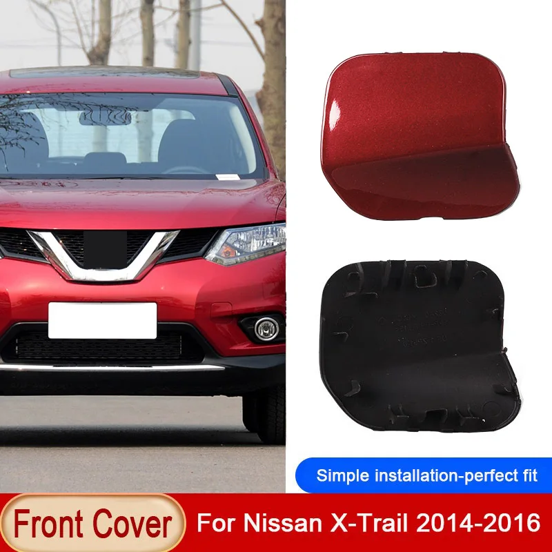 For Nissan Rogue X-Trail XTrail T32 2014 2015 2016 Car Front Bumper Tow Hook Cover Cap Trailer Hauling Eye Cover Lid