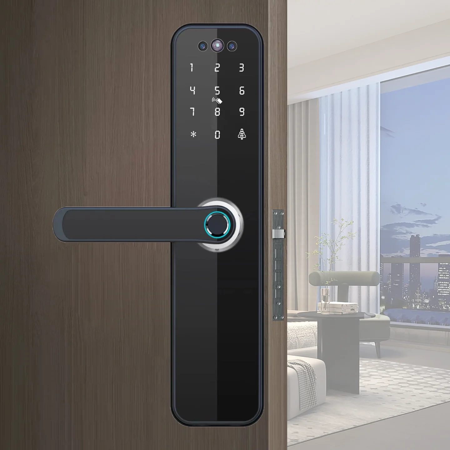 HAPLOCK TUYA wifi smart door lock serratura elettronica digitale riconoscimento facciale serratura per impronte digitali protezione di sicurezza smart lock