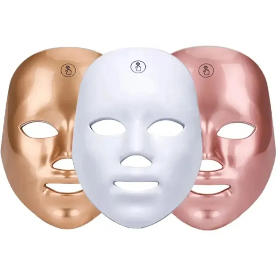 Hot Selling Wireless Touch Button 7 Color Photo Facial Led Face Mask Multifunctional Beauty Device