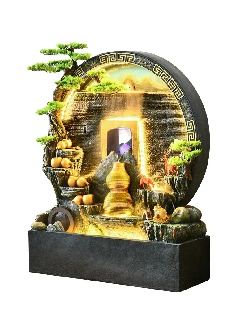 

Hallway Water Wall Screen Gourd Circulation Water Fountain Waterfall Fortune Decoration