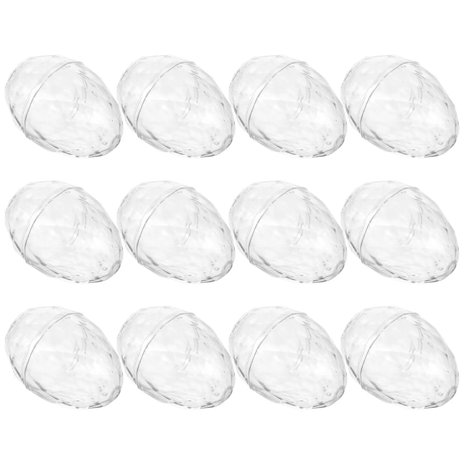 

12 Pcs Candy Boxes Clear Fillable Egg Shaped Ornaments for Clear Fillable Egg Shape Box Crafts Holiday Gifts