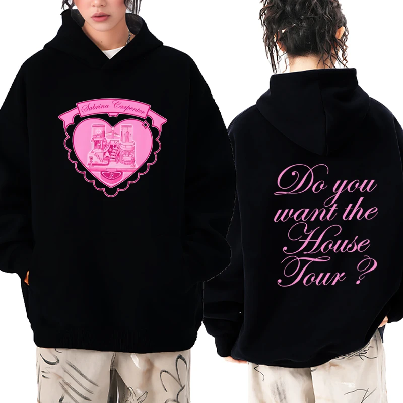 

Hot Singer Sabrina Carpenter Album Tour 2026 Double Sided print Sweatshirt Men women fashion Y2k pullovers Unisex Fleece Hoodie