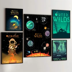 1PC Outer Wilds Poster Movie Sticky Posters Retro Kraft Paper Sticker DIY Room Bar Cafe Aesthetic Art Wall Painting