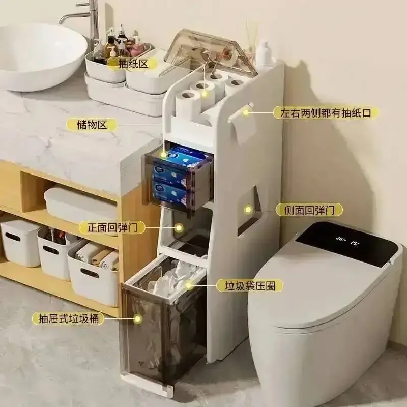 

Organizer Tiers Waterproof Bathroom Cabinet 5 Toilet Storage Bathroom Cabinet Storage Drawer Narrow Bathroom Storage Cabinet
