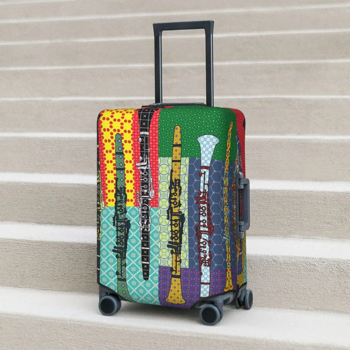 

Patterned Clarinets Suitcase Cover Protection Elastic Trip Luggage Protector Covers for 18-32 Inch