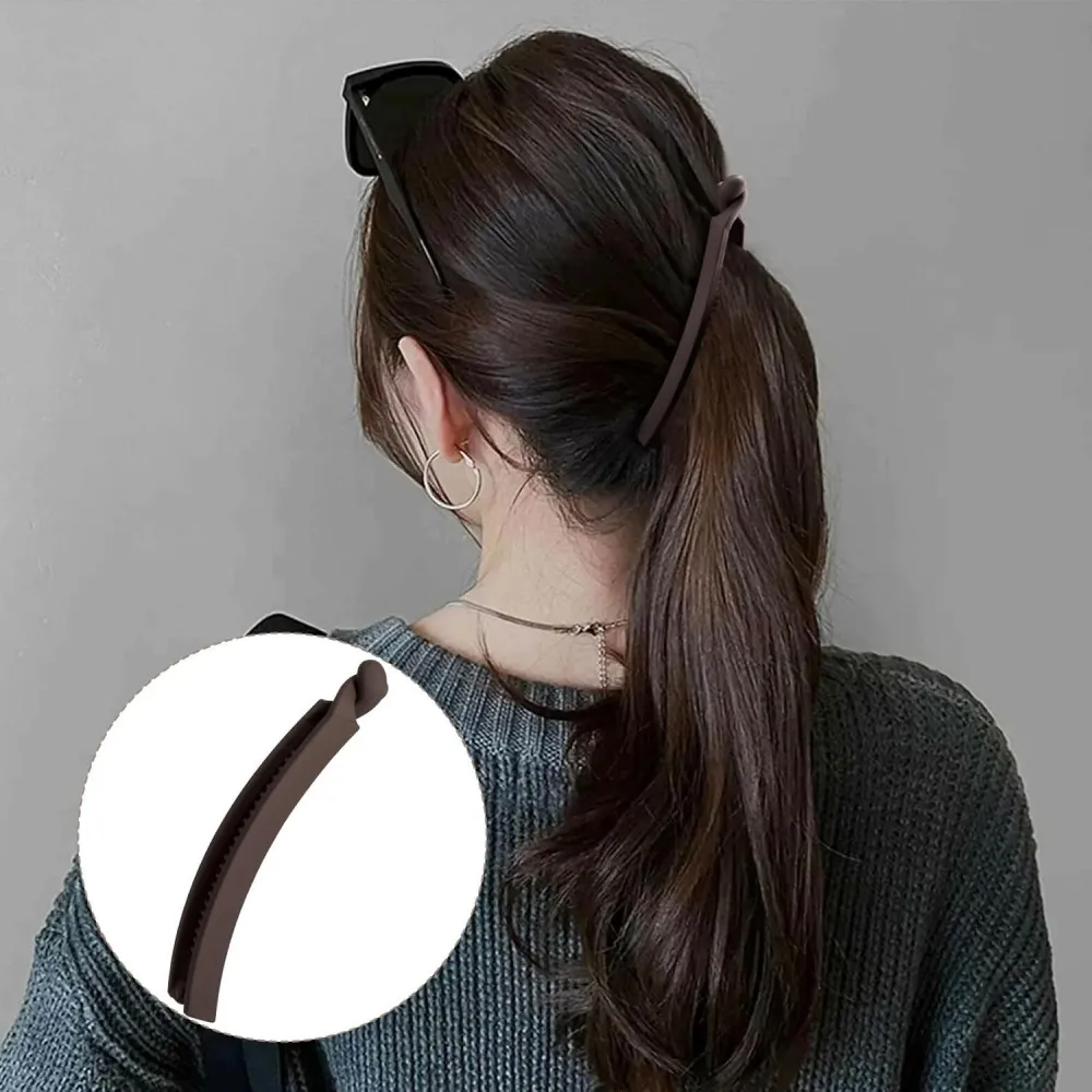 4/5 Stück Bananen-Haarklammern, rutschfeste große Pferdeschwanz-Halter-Clips für Frauen, Vintage 90er-Jahre-Doppelkämme, Haarnadel-Zubehör – Detail 2