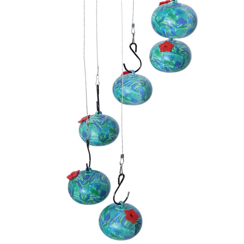 F-T 2 Piece Wind Chime Bird Feeder, Outdoor Bird Feeder As Shown Charming Wind …