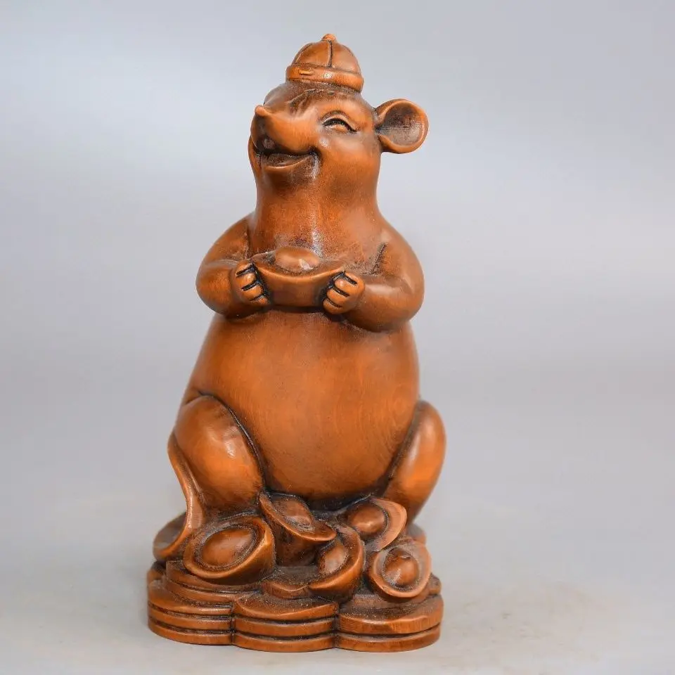 Fortune ingot mouse Statue Figurine Desktop Ornaments Home Decoration Crafts Tea Pet Decor