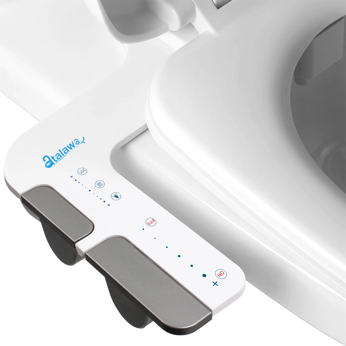 Atalawa Toilet Seat Bidet Attachment Ultra-Slim Double Nozzle Adjustable Water Pressure Non-Electric Ass Sprayer
