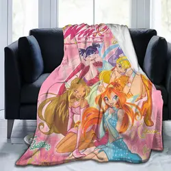 Winx Saga Club All Season Fleece Blanket Throw Ultra Soft Flannel Blanket Digital Printed Premium Fluffy Microfiber Fleece