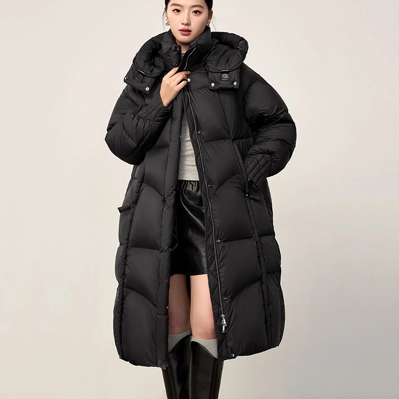 Cappotto da donna 90 Piumino invernale da donna in piumino d'anatra bianca 2025 Nuovo piumino da donna per il tempo libero con cappuccio di alta qualità Parker H770