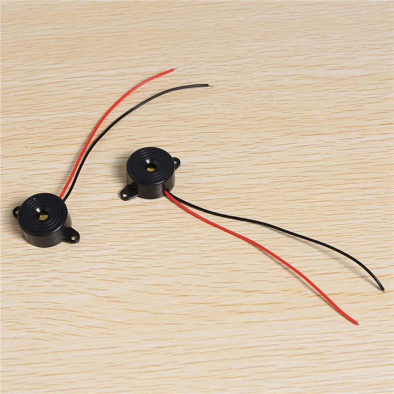 

100 Pcs DC 3-24V 85DB Sound Electronic Buzzer Alarm Black 23 X 12Mm