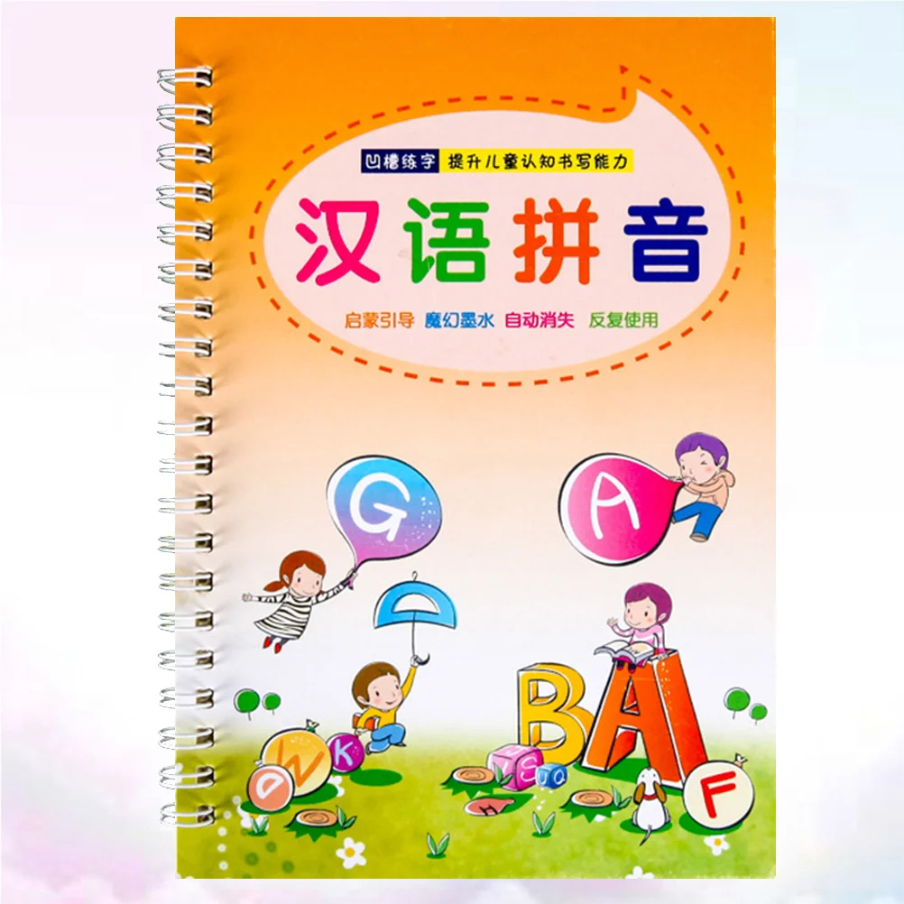 Writing Practice Book Groove Copybook Orange Multi-Style Calligraphy Preschool Learning Chinese English Letters Smooth