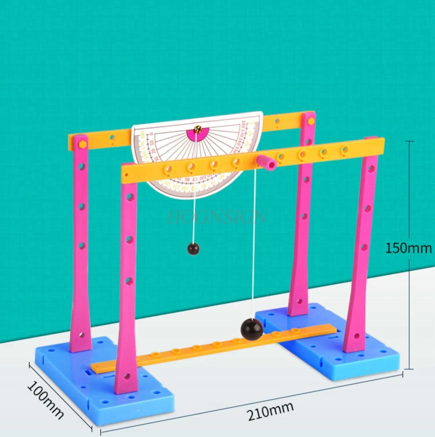 子供用シンプルな振り子テスト実験装置、物理科学DIY材料、手作り組み立て振り子