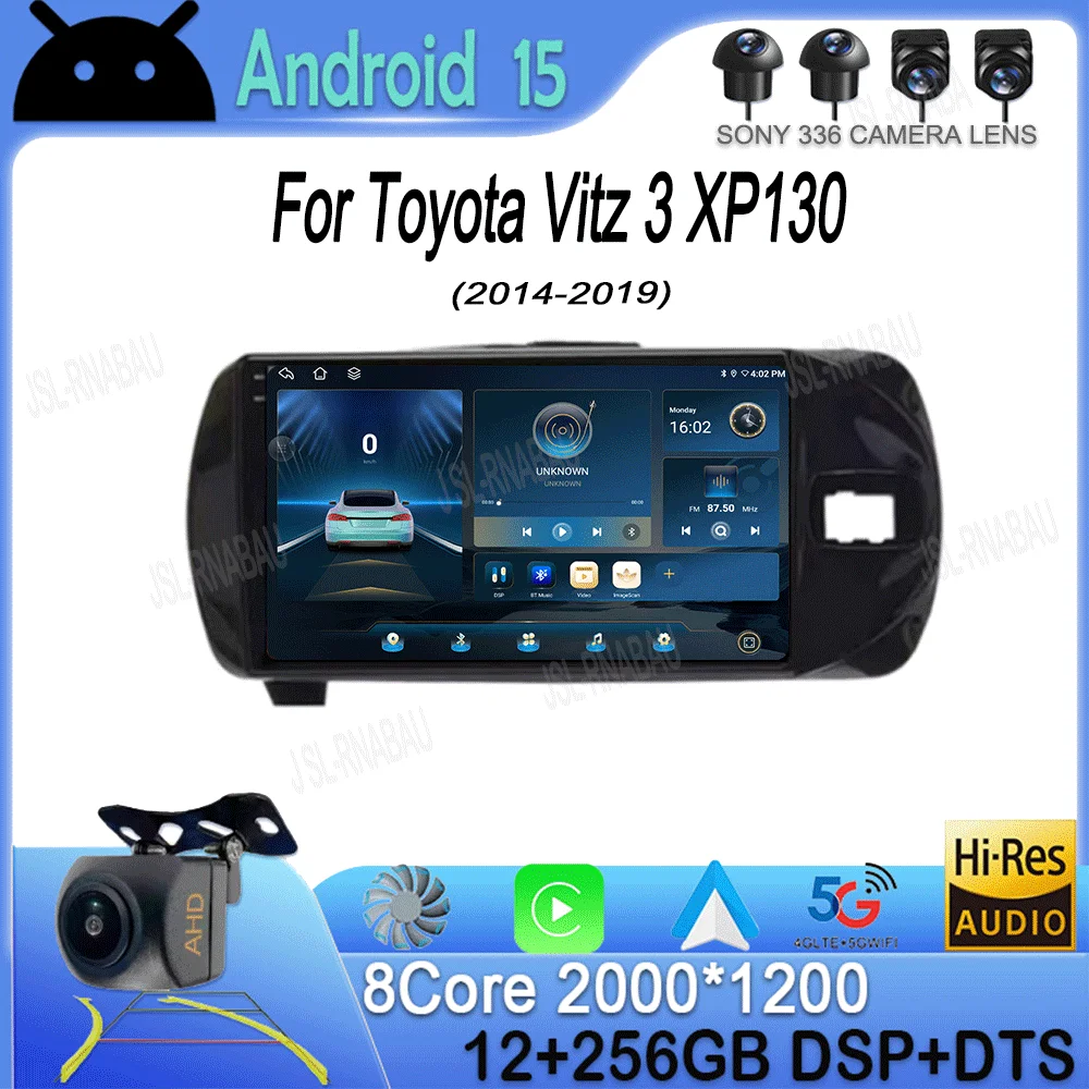 

Android 15 Carplay For Toyota Vitz 3 XP130 2014 2015 2016 2017 2018 2019 Car Radio Multimedia Video Player Navigation GPS Stereo