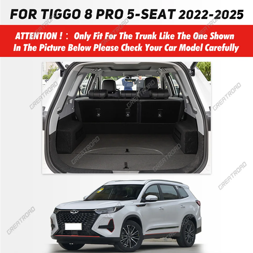 

GREATROAD для Chery Tiggo 8 Pro 5 сидений/7 сидений 2022-2025 автоматический коврик для багажника с полным покрытием, автомобильный коврик, грузовой вкладыш, аксессуары для интерьера