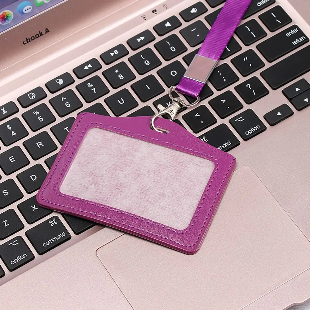 Women Men Office Supplies Badge Case Card Sleeve Protective Shell Bus ID Holders Name Card Holders