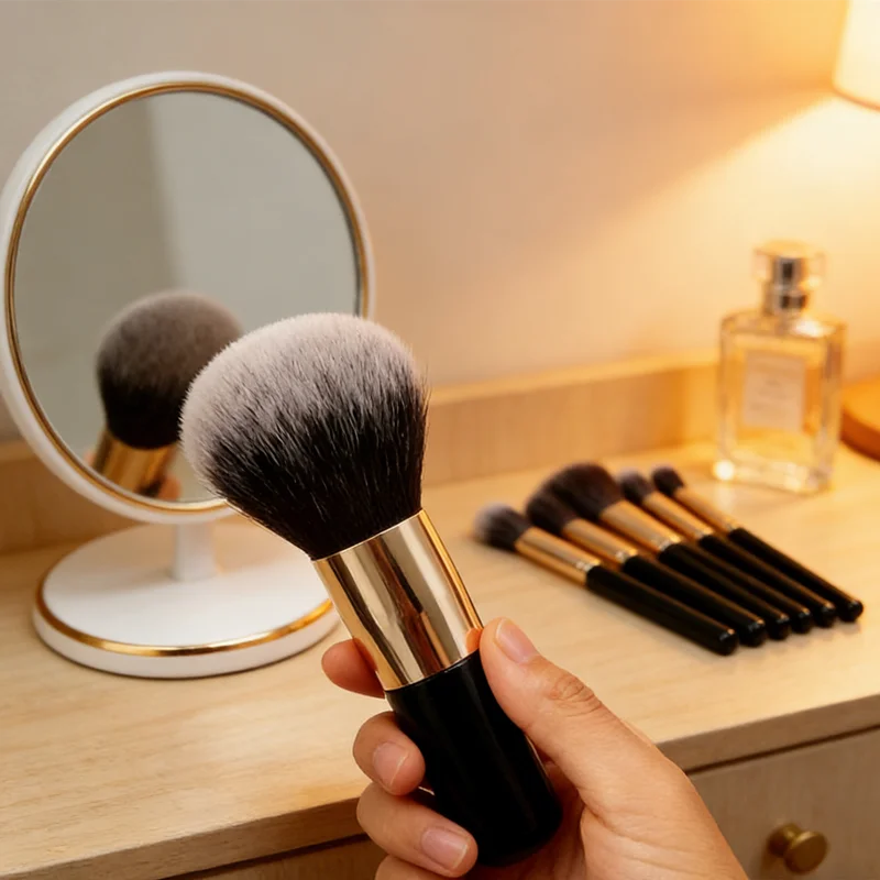 Extra Soft Large Face Brush 1PC Dense Kabuki Brush for Seamless Blending of Foundation, Setting Powder and Blush, Gentle on Skin